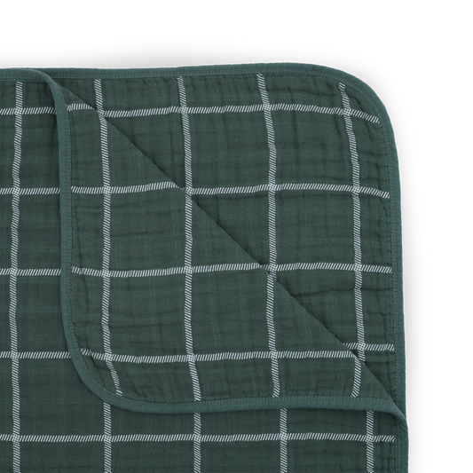 Original Cotton Muslin Quilt - Evergreen Plaid