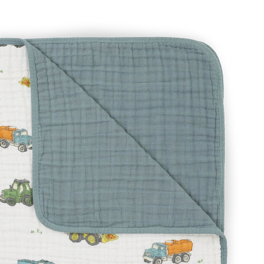 Original Cotton Muslin Quilt - Work Trucks
