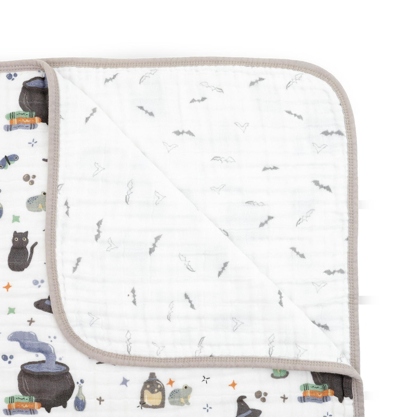 Original Cotton Muslin Quilt - Cats and Cauldrons