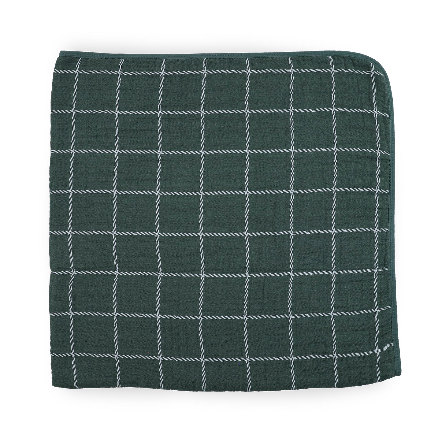 Original Cotton Muslin Quilt - Evergreen Plaid
