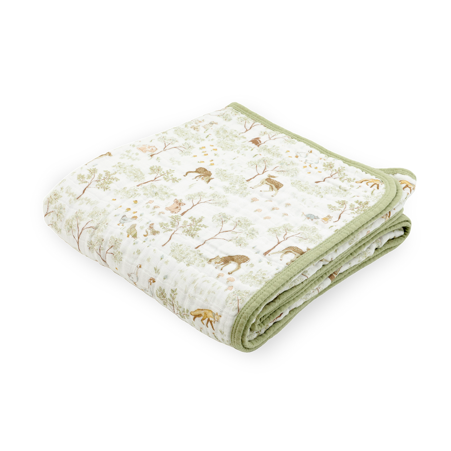 Original Cotton Muslin Quilt - Woodland Friends