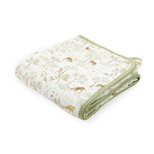 Original Cotton Muslin Quilt - Woodland Friends