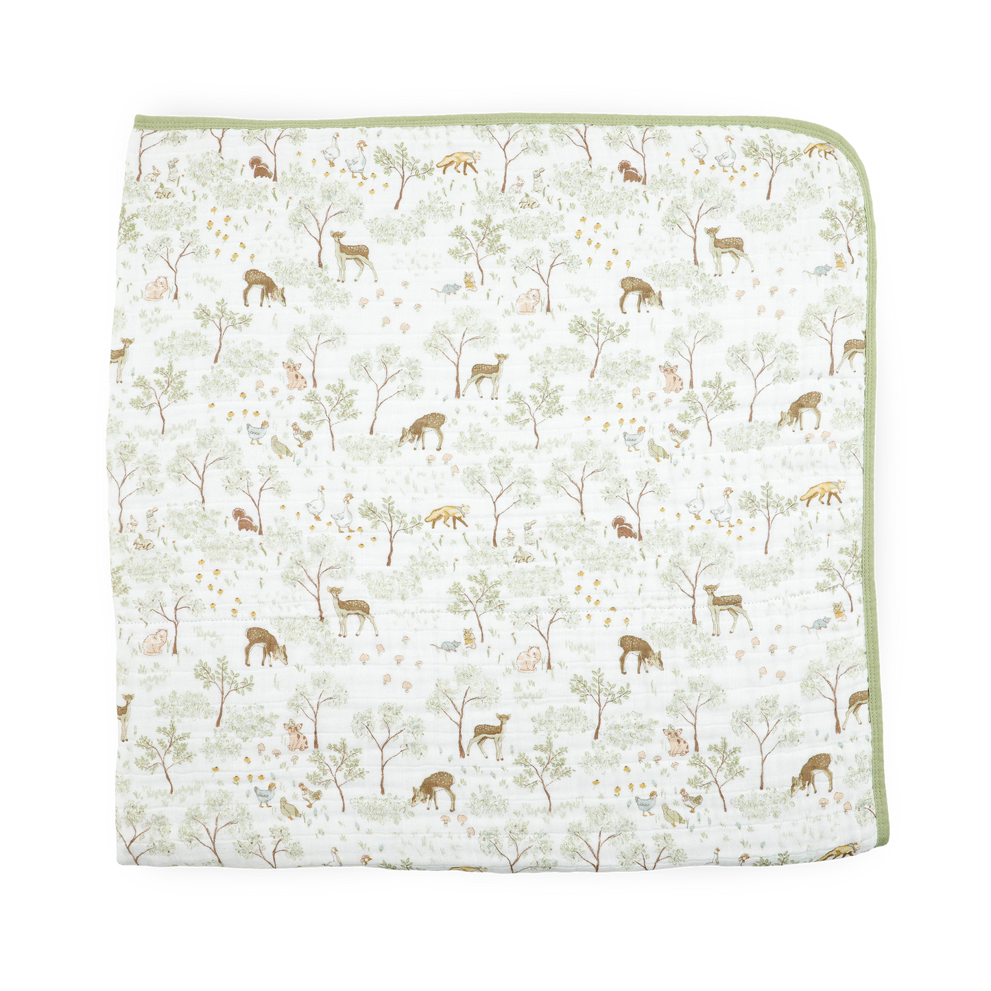 Original Cotton Muslin Quilt - Woodland Friends