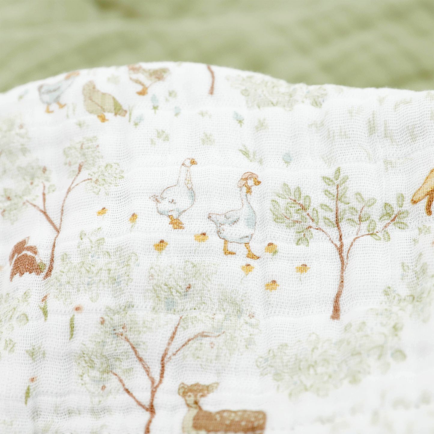 Original Cotton Muslin Quilt - Woodland Friends