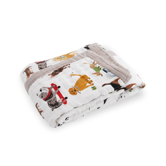 Cotton Muslin Baby Quilt - Woof