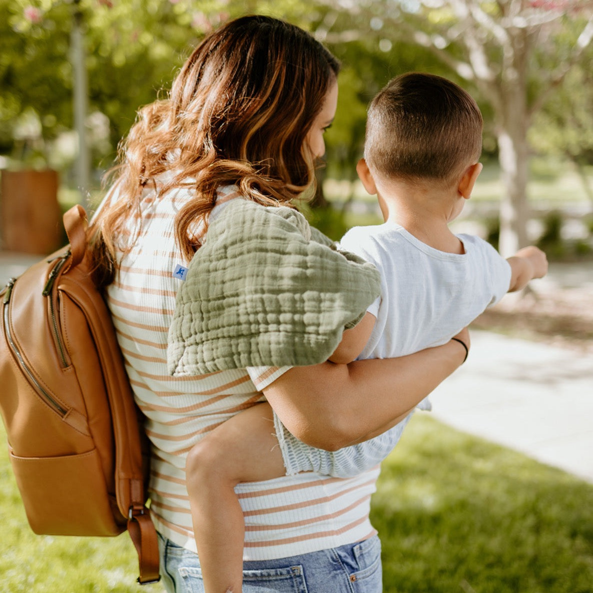 Cotton Muslin Baby Quilt - Fern