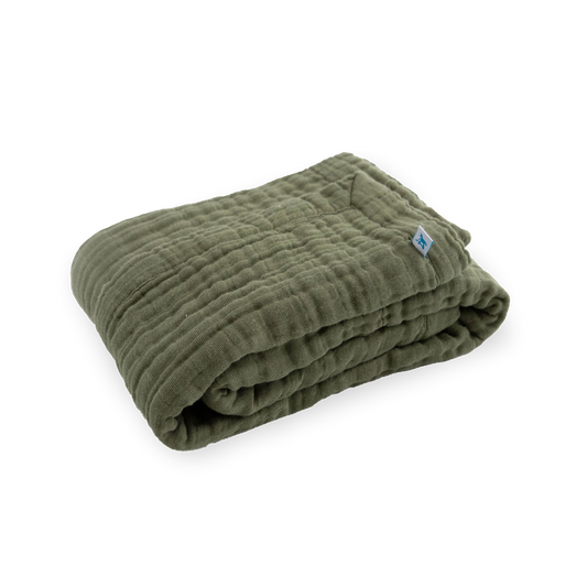 Cotton Muslin Baby Quilt - Fern